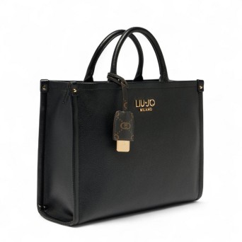 LIU JO - Tote-Tasche mit Logo Schriftzug und Charme 2