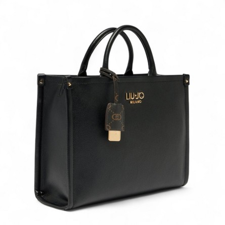 LIU JO - Tote-Tasche mit Logo Schriftzug und Charme LIU JO - Tote-Tasche mit Logo Schriftzug und Charme