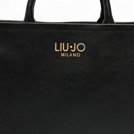 LIU JO - Tote bag with logo lettering and charm
