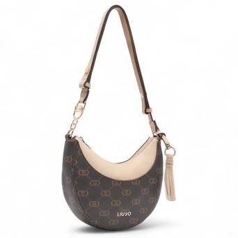 LIU JO - Borsa hobo con logo monogramma all over 2