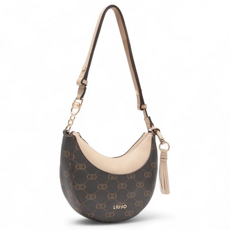 LIU JO - Borsa hobo con logo monogramma all over