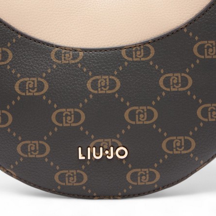 LIU JO - Hobo-Tasche mit allseitigem Monogramm-Logo LIU JO - Hobo-Tasche mit allseitigem Monogramm-Logo