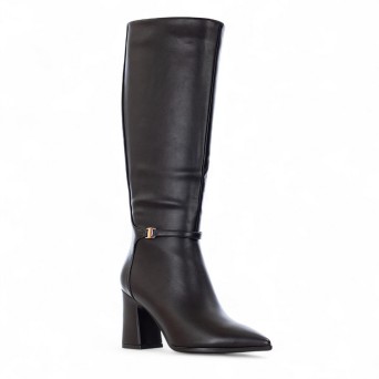 EXÉ - Botte longue en faux cuir avec boucle ornementale 2