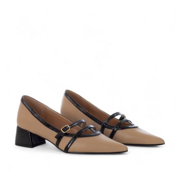 EXÉ - Pump faux leather with double strap 2