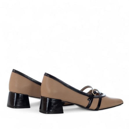 EXÉ - Décolleté en faux cuir avec double bretelle EXÉ - Décolleté en faux cuir avec double bretelle