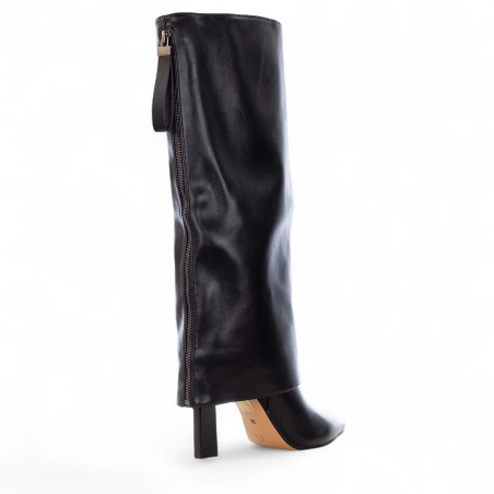 EXÉ - Stivale risvoltato in ecopelle con zip ornamentale