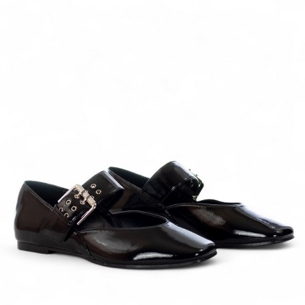 EXÉ - Naplack ballerina with buckle