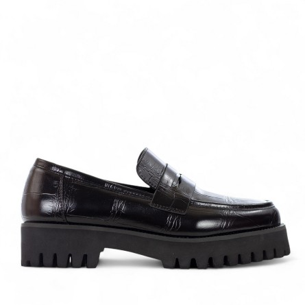 EXÉ - Mocassino in ecopelle stampa croco con fascetta