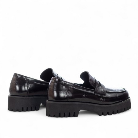 EXÉ - Mocassino in ecopelle stampa croco con fascetta