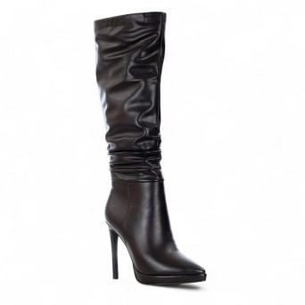 EXÉ - Long faux leather boot with zipper 2