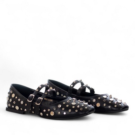 EXÉ - Ballerina with double strap and all over studs