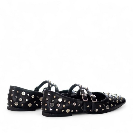 EXÉ - Ballerina with double strap and all over studs