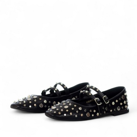 EXÉ - Ballerina with double strap and all over studs