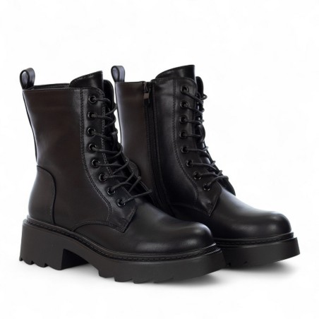 EXÉ - Botas militares piel sintética con cremallera