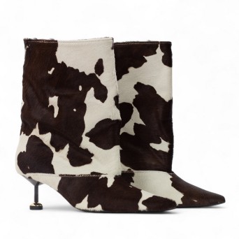 WO MILANO - botte de cheville en poney de vache 2