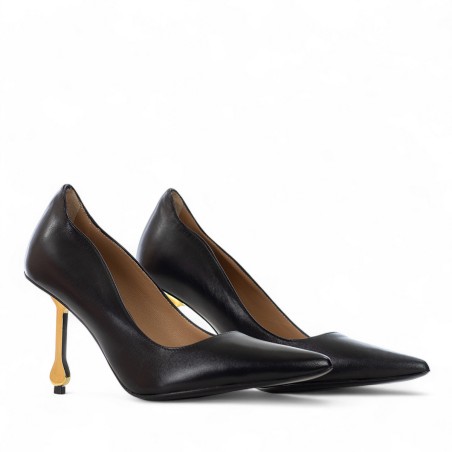 WO MILANO - Escarpins en cuir avec talon en métal