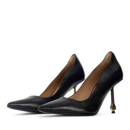 WO MILANO - Escarpins en cuir avec talon en métal