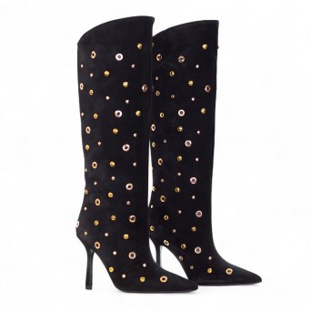 WO MILANO - Stiefel aus Wildleder mit Nieten 2