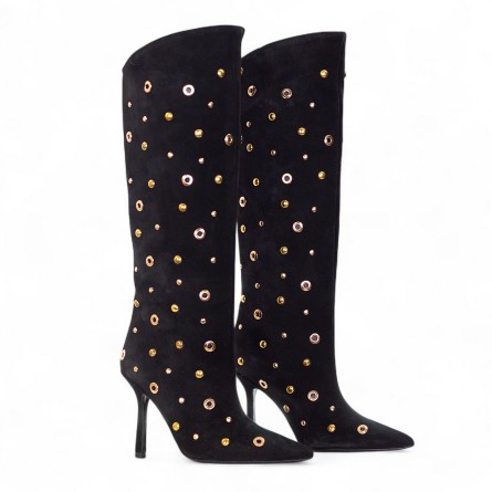 WO MILANO - Stiefel aus Wildleder mit Nieten