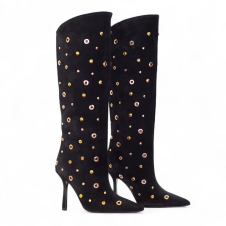 WO MILANO - Stiefel aus Wildleder mit Nieten