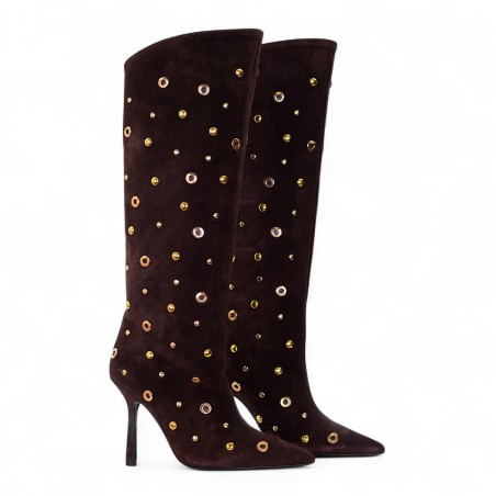 WO MILANO - Stiefel aus Wildleder mit Nieten