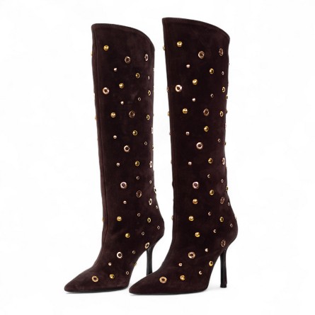 WO MILANO - Stiefel aus Wildleder mit Nieten