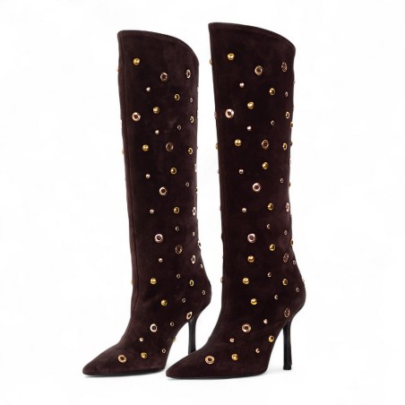 WO MILANO - Stiefel aus Wildleder mit Nieten