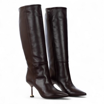 WO MILANO - Leather boot with metal heel 2