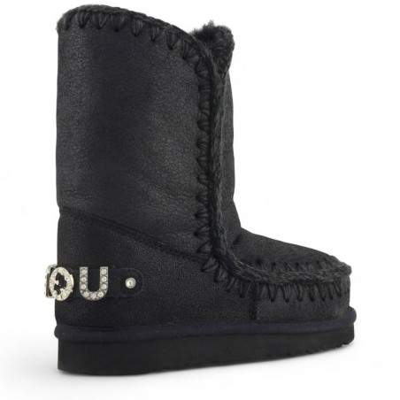 MOU - Stiefelette Eskimo 24 mit strassbesetztem Logo