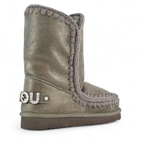 MOU - Stiefelette Eskimo 24 mit strassbesetztem Logo