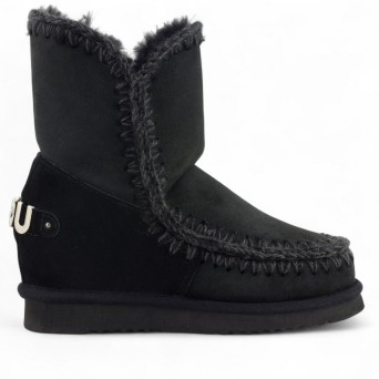 MOU - Bota corta Eskimo Cuña interior corta Logotipo metálico grande