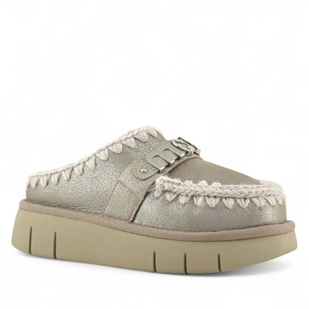 MOU - Sabot Bounce Clog Special Leather - Couleur: Beige,Taille: 36