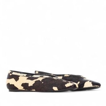 AREZZO - Cow-effect pony hair ballerina 2