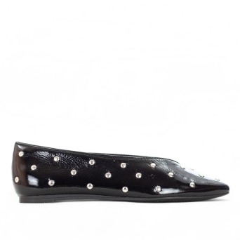 AREZZO - Patent leather ballerina with studs