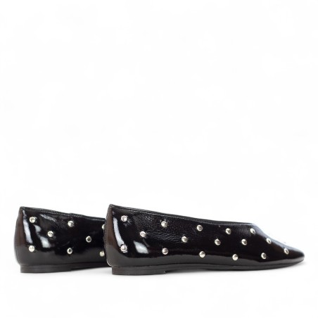 AREZZO - Patent leather ballerina with studs
