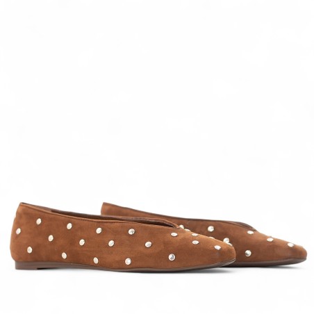 AREZZO - Ballerines en daim cloutées