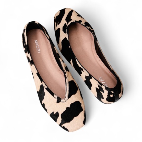 AREZZO - Ballerines en poils de poney effet vache