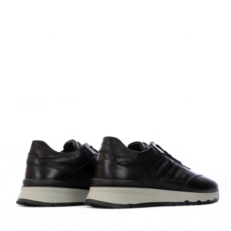 CRISTIANO GUALTIERI - Leather sneakers with logo