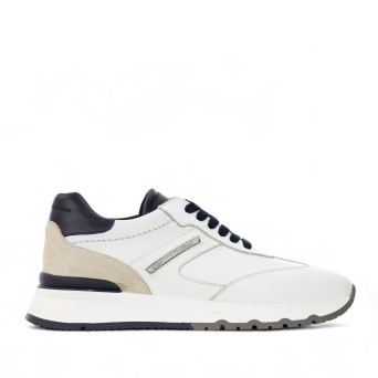 CRISTIANO GUALTIERI - Leather sneakers with logo