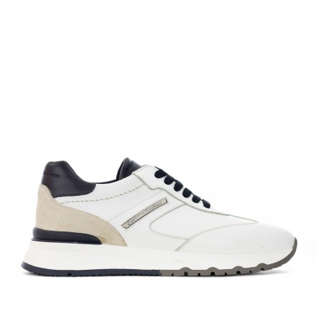 CRISTIANO GUALTIERI - Leather sneakers with logo