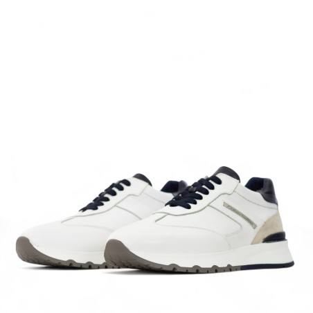 CRISTIANO GUALTIERI - Leather sneakers with logo