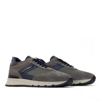 CRISTIANO GUALTIERI - Turnschuhe aus Stoff und Wildleder mit Logo 2