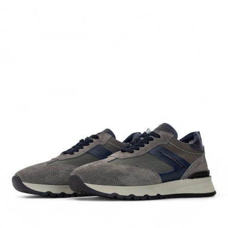 CRISTIANO GUALTIERI - Turnschuhe aus Stoff und Wildleder mit Logo