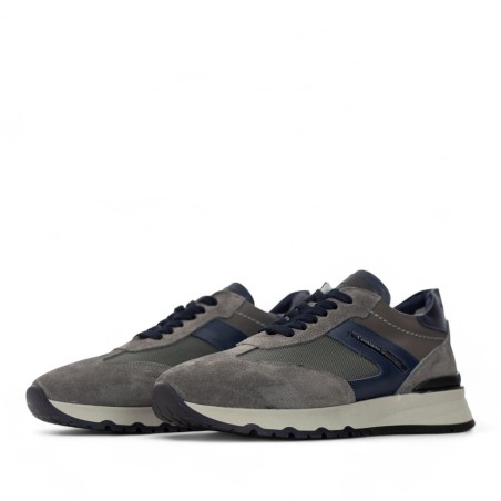 CRISTIANO GUALTIERI - Sneakers in tessuto e camoscio con logo