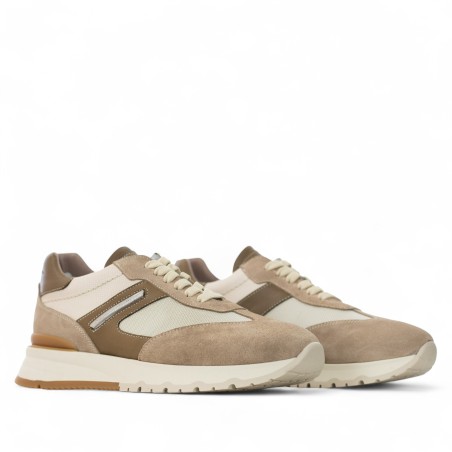 CRISTIANO GUALTIERI - Turnschuhe aus Stoff und Wildleder mit Logo