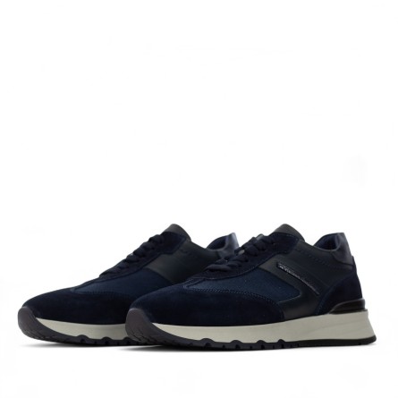 CRISTIANO GUALTIERI - Turnschuhe aus Stoff und Wildleder mit Logo