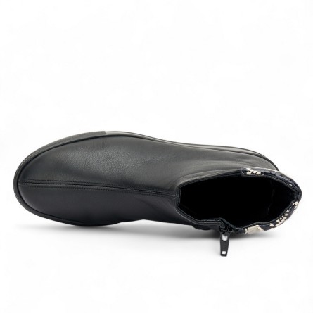 FRAU - Bottines en cuir avec détails en python