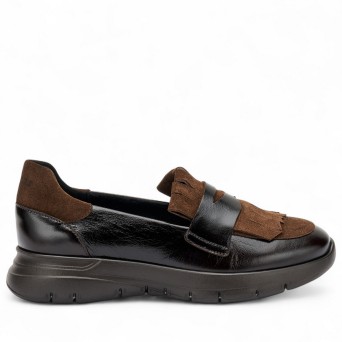 FRAU - Mocassino in pelle e camoscio