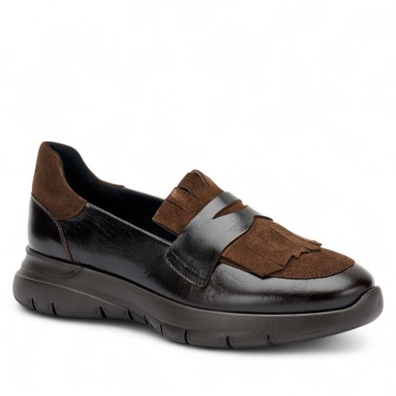 FRAU - Slipper aus Leder und Wildleder