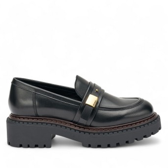 FRAU - Mocassino in pelle con fibbia ornamentale